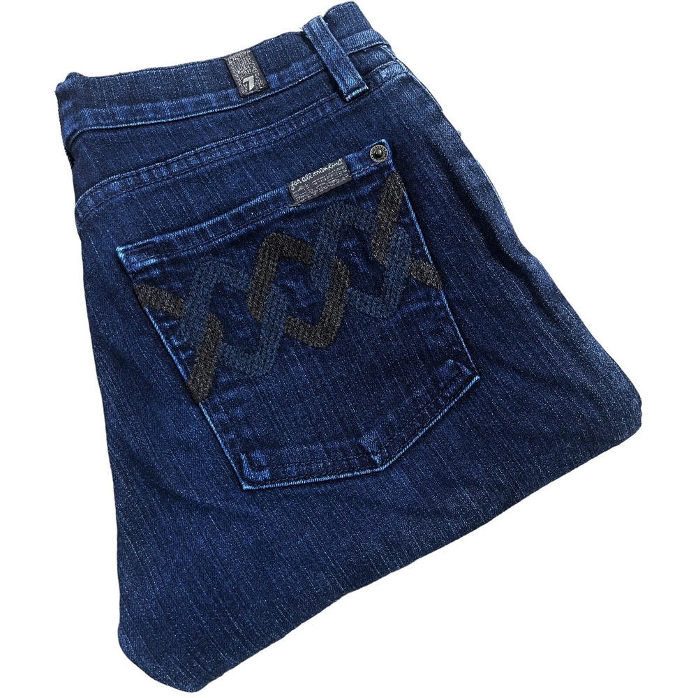 7 For All Mankind‎ Womens Bootcut Jeans Size  29 Navy Blue